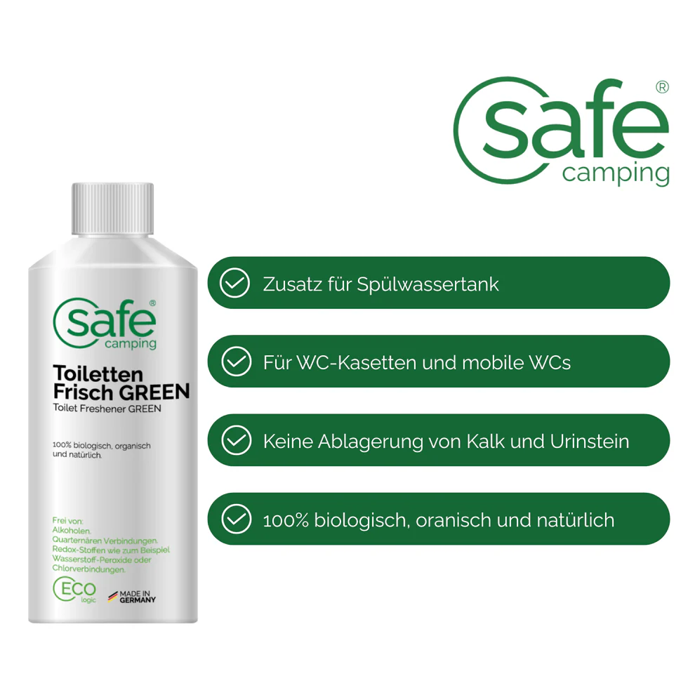 SAFE CAMPING Toiletten-Frisch GREEN 500ml SAFE CAMPING Toiletten-Frisch GREEN 500ml