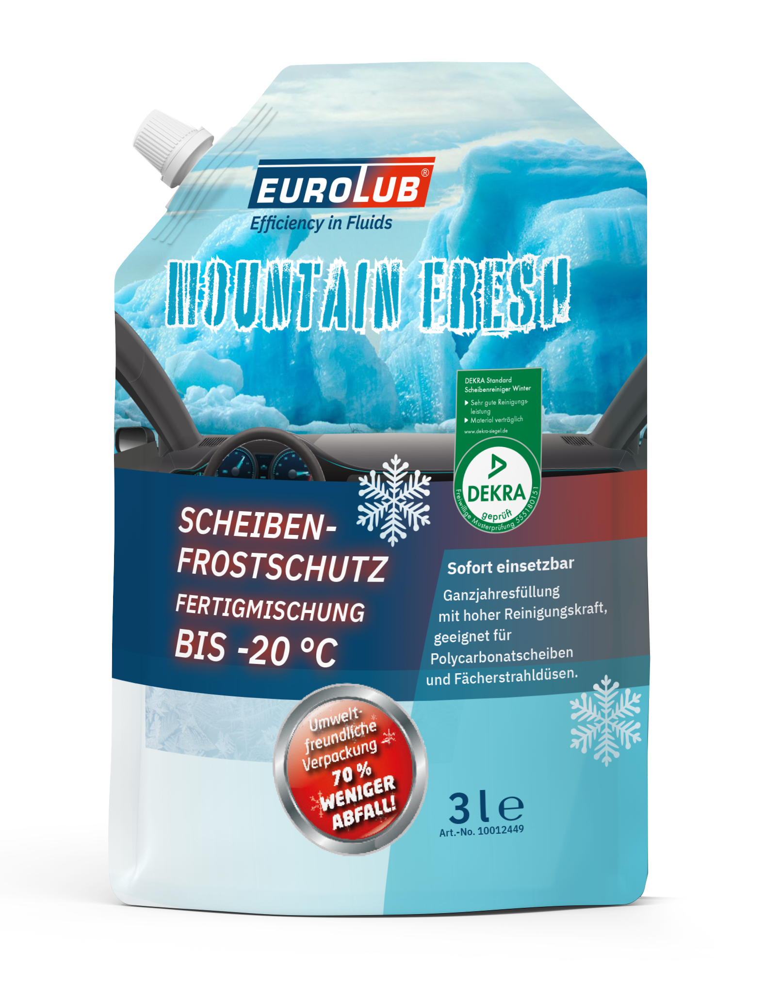 EuroLub Scheibenfrostschutz Fertiggemischt -20°C 3 L EuroLub Scheibenfrostschutz Fertiggemischt -20°C 3 L