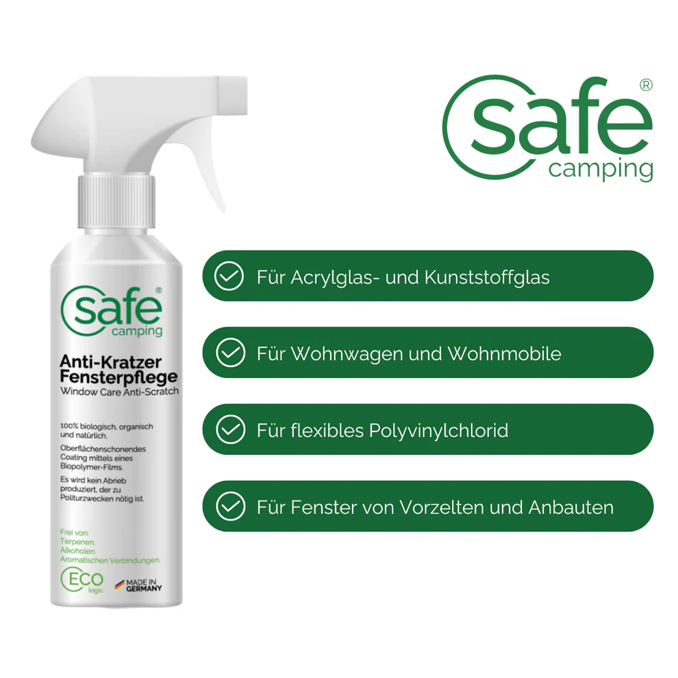 SAFE CAMPING Anti-Kratzer Fensterpflege 100ml SAFE CAMPING Anti-Kratzer Fensterpflege 100ml