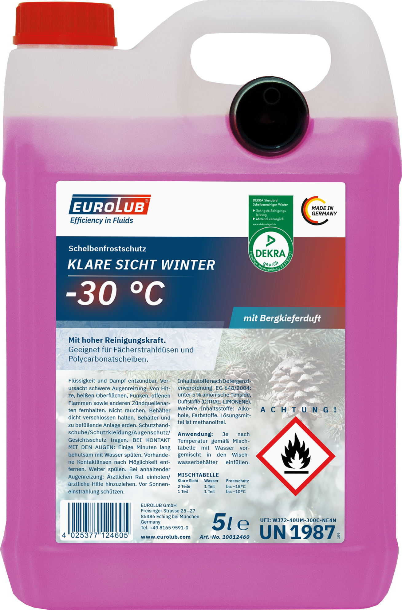 EuroLub Scheibenfrostschutz Bergkiefer -30°C EuroLub Scheibenfrostschutz Bergkiefer -30°C